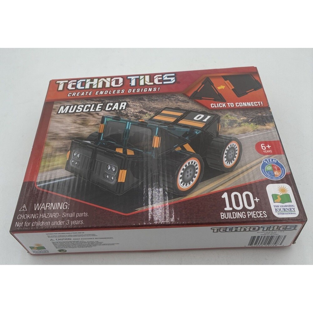 Techno Tiles Muscle Car The Learning Journey - 100+ pcs STEM Building Toy Set